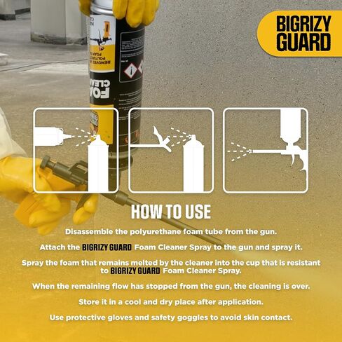 Spray Foam Gun Cleaner - 16.9 Fl oz, Polyurethane Spray Foam Insulation Cleaner, Dissolves Uncured Expanding Sealant (2 Pack) in Saudi Arabia