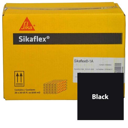 Sikaflex 1a Flexible Non Sag High Performance Polyurethane Concrete Masonry Sealant for Vertical and Horizontal Surfaces. Full Case - 20 20oz Tubes. Black in Saudi Arabia