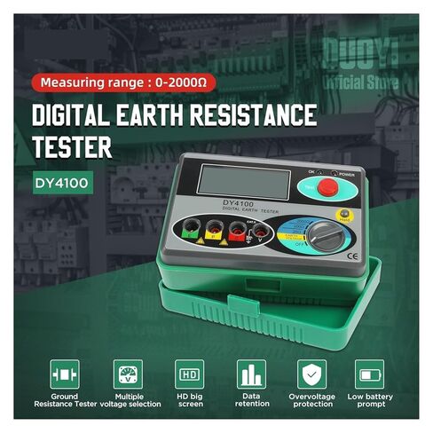 Resistance Tester, DY4100 Digital Meg-ohmmeter Meters Earth Resistance Tester Cable High Voltage Meter Ground Insulation in Saudi Arabia