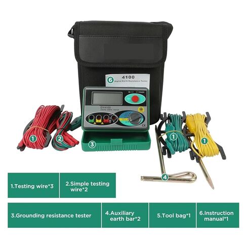 Resistance Tester, DY4100 Digital Meg-ohmmeter Meters Earth Resistance Tester Cable High Voltage Meter Ground Insulation in Saudi Arabia