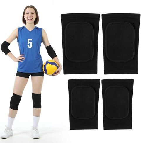 4 Pcs Volleyball Knee Pads and Volleyball Elbow Pads Set, Arm and Knee Pad Protection Set for Sports(Medium) in Saudi Arabia