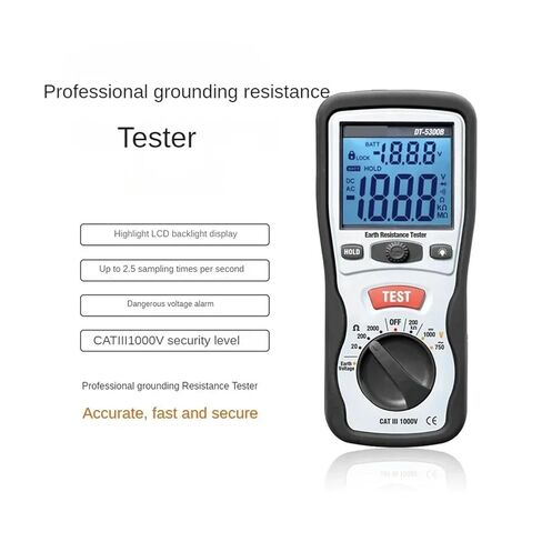 جهاز اختبار المقاومة، DT-5300B جهاز اختبار مقاومة العزل الرقمي مقياس التأريض مقياس التيار المتردد/التيار المستمر والجهد in Saudi Arabia