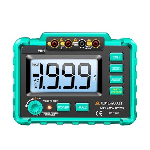 Resistance Tester, MH14 Electrical Insulation Resistance Tester Digital High-Precision Grounding Measuring Meter in Saudi Arabia