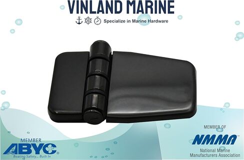 Vinland Marine Hinges Friction Hinge w/Cover Black 316 Stainless Steel Cabinet Hinges, Marine Grade Stainless Steel Hinges, Pontoon Boat Door Hinges, Boat Hatch Hinges in Saudi Arabia