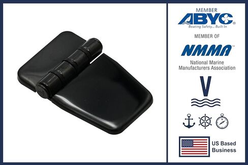 Vinland Marine Hinges Friction Hinge w/Cover Black 316 Stainless Steel Cabinet Hinges, Marine Grade Stainless Steel Hinges, Pontoon Boat Door Hinges, Boat Hatch Hinges in Saudi Arabia