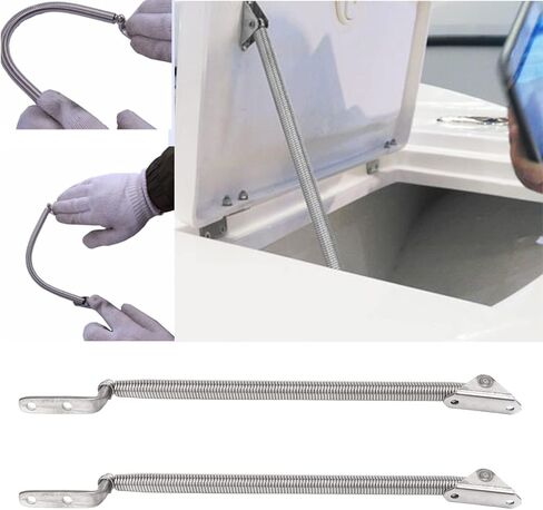 Boat Hatch Support Spring, 2pcs Safe 304 Stainless Steel 8 1/4in High Strength Hatch Support Adjuster for Camper for Yacht in Kuwait