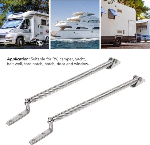 Boat Hatch Support Spring, 2pcs Safe 304 Stainless Steel 8 1/4in High Strength Hatch Support Adjuster for Camper for Yacht in Kuwait