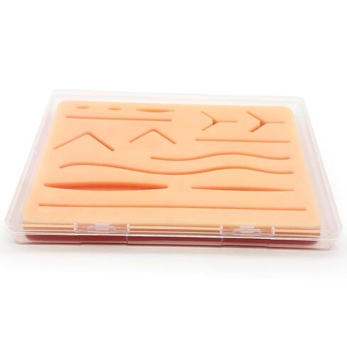 Venipuncture IV Pad，Injection Pad，Silicone IV Practice Pad with 4 Veins Imbedded-Phlebotomy Practice-Blood Draw Practice-IV Injection-Blood Return，Injection Training Pad，Phlebotomy School，Phlebotomist in Saudi Arabia