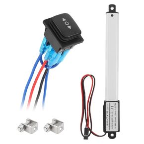 مشغل خطي صغير 10 مم 12 فولت، مشغل حركة خطية للسكتة الدماغية 15 مم/ثانية 64 نيوتن/14.4 رطل، محرك خطي كهربائي صغير عزم دوران عالٍ مع مفتاح مقاوم للماء، دعامة تثبيت (10 مم (0.4 بوصة)) in Kuwait