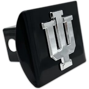 جامعة إنديانا Hoosiers "أسود مع شعار IU من الكروم" غطاء وصلة وصلة مقطورة رياضي للكلية يناسب جهاز استقبال شاحنة السيارات مقاس 2 بوصة in Kuwait