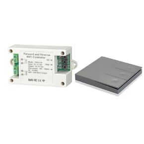 وحدة تحكم المحرك الخطي للتتابع 10 أمبير مع مؤقت، تحكم لاسلكي مزدوج (Tuya WiFi + جهاز تحكم عن بعد RF) لمحرك تيار مستمر 12 فولت 24 فولت 32 فولت، مفتاح وجدول أمامي وعكس (أبيض) in Kuwait