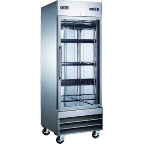 Xiltek 29" Stainless Steel and Glass Door Commercial Reach-in Refrigerator Cooler - 23 cu. ft in Kuwait