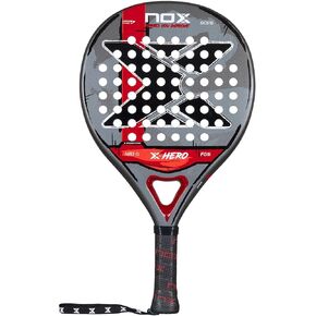 NOX Padel Racket X-Hero 2026 | Round Shape Pala Padel for Beginners & Intermediate Players | Carbon Frame, 3K Fiber Glass Face, HR3 White Eva Core | DCS Stability, Lightweight Agility & Gloss Surface in Kuwait