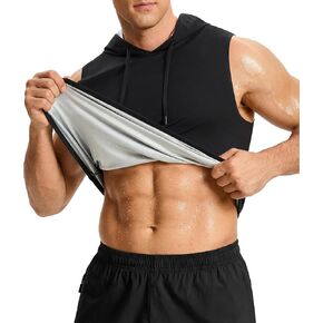 Junlan Sauna Suit for Men - Workout Hoodies for Men Sauna Shirt Gym Shirts Sweat Vest Tank Top in Kuwait
