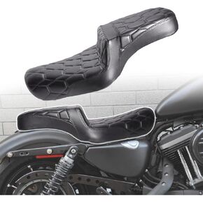 مقاعد الدراجات النارية Mojilin تناسب مقعد Sportster لـ Harley XL883N Sportster 883 1200 x48 Iron883 2009-وربعون ثمانية وسبعون مقعدًا في السائق الخلفي الأمامي مقعدين إلى مقعد 2.0-3.3 غال in Kuwait