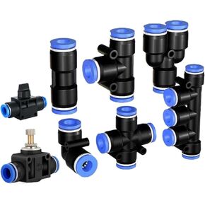 تركيبات تعمل بالهواء المضغوط موصلات الأنابيب PU PY PK PE PV SA موصل الإفراج السريع أنبوب الهواء 4 مم دفع في خرطوم كوبينج 1 قطعة (PZA) in Kuwait