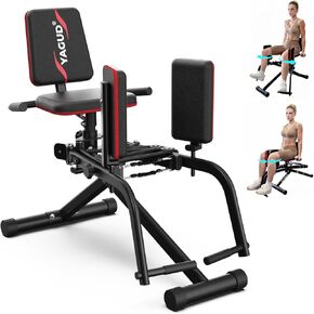 آلة إبعاد الورك للصالة الرياضية المنزلية، معدات تمرين الأرداف ذات 9 مستويات، أداة بناء الغنائم مع شريطين للمقاومة، أداة تمرين الأرداف والفخذين 2 في 1 للنساء والرجال in Kuwait