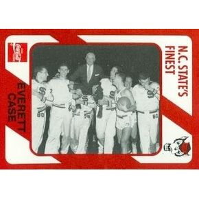 بطاقة كرة السلة Coach Everett Case (ولاية كارولاينا الشمالية الشمالية) 1989 المجموعة الجماعية رقم 187 in Kuwait