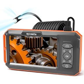 كاميرا المنظار مع ضوء، 5 بوصة IPS 1920P HD Borescope مع عدسة ثلاثية، منظار فحص مع كابل ثعبان شبه صلب بطول 16.4 قدم وبطاقة 32 جيجابايت، كاميرا تصريف مقاومة للماء IP67 للصرف الصحي/الأنابيب/السيارات in Kuwait