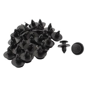 Generic Plastic Rivets Push in Type Fastener Clips 7mmx20mmx10mm 30pcs Black in Kuwait