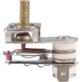 Electric Oven Thermostat Temperature Controller Switch 10A 16A Metal Repair Part with 270 Degree Rotation for Precise Temperature Control in Home Baking and Workshop Use, Silver(10A) in Saudi Arabia