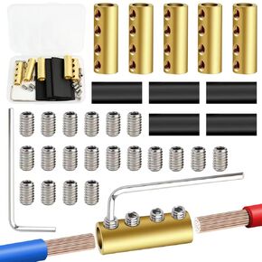 5pcs 6 Gauge Wire Connectors - 6-10 Gauge Wire Splice Kit with Heat Shrink Tube, 80amp Screw Terminal for Battery and Circuit Wiring in Kuwait