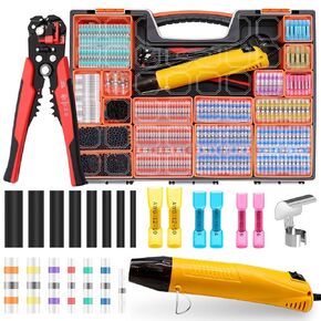 532PCS Heat Shrink Solder Seal Wire Connectors Kit with Mini Heat Gun, Solder Stick Wire Connectors Waterproof Wire Electrical Connector Kit for Marine, Automotive, Boat, Truck (26-6 Gauge) in Kuwait