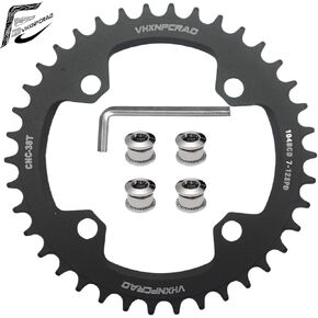 Mountain Bike Chainring 38T Black, 104mm BCD Round Narrow Wide Single Chainring, 32T-42T, Compatible for 7-12 Speed MTB XC Trail Bike (Black, 38T) in Saudi Arabia