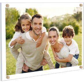 Kalami 11x14 جدار أكريليك جبل الصورة إطار صورة لاصق ذاتي ، لا توجد ثقوب الحفر تطفو إطار صورة واضحة لدبلوم شهادة معرض وثيقة معرض الجدار الإقليمي هو 12x15 in Kuwait