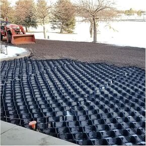 Honeycomb Driveway Stabilizer Grid 4" Thick Ground Grid for Gravel & Soil Paving Solution for Sloped & Flat S (2m X 2m 6.5ft X 6.5ft) in Kuwait