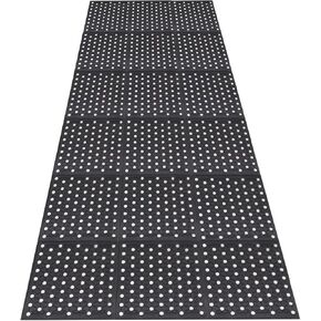 82.6"x35.4" Commercial Rubber Drainage Mat Anti-Fatigue Rubber Mat Roll Heavy Duty Kitchen Non-Slip Floor Matting with Holes for Restaurant Bathroom Bar Outdoor Garden Wet Area in Kuwait