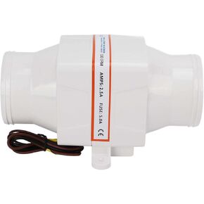 12V 130CFM Marine Blower Boat Bilge Air Blower with 4 Blade Fan Waterproof ABS Construction for Marine RV Truck Engine Compartment Ventilation in Kuwait