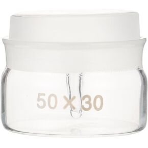 High Borosilicate Laboratory Sample Weighing Canister with Lid 50x30mm Flat Type Glass Jar for Scientific and Storage in Saudi Arabia