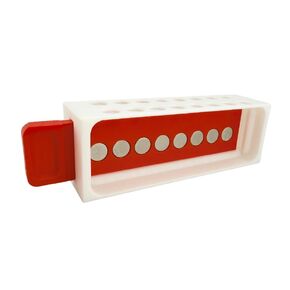 Magnetic Rack Separator for 1.5 mL and 2.0 mL Centrifuge Tubes – 16-Tube Capacity with Sliding Removable Magnets – Made in USA in Saudi Arabia