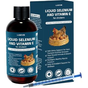 تركيبة حيوية الدواجن E+S | السيلينيوم للدجاج وجميع الدواجن | سائل دعم المغذيات لتوازن الطاقة والتنقل | خليط تغذية مضاف للنمو الصحي، 3.4 أونصة سائلة in Kuwait