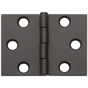 Sonoran Nutra Flat-Tipped Butt Hinges - 1.5 in L x 2 in W, Classic Style, Steel Material, Unfinished, Silver in Saudi Arabia