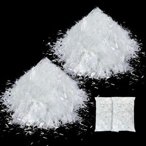 2 Pcs 20 Lb 3/4'' (19 mm) Fiberglass for Concrete Cement Mortar Mix, AR Glass Chopped Strand Fiberglass for Reinforcing Concrete Building Walls and Garden Floors in Kuwait