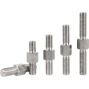 Double End Threaded Screw Rod M3 M4 M5 M6 M8 M10 M12 M14 M16 304 Stainless Steel Left and Right Thread Dual Head Threaded Bar Double End Thread Rod Stud Bolt(80mm,M8-1pcs) in Saudi Arabia