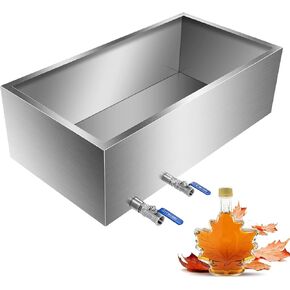 Maple Syrup Evaporator Pan Stainless Steel Maple Syrup Boiling Pan With Valve For Boiling Maple Syrup,30Dx16Wx9.5H in Kuwait