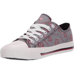 FOCO Virginia Tech Hokies NCAA Womens Low Top Repeat Print Canvas Shoes - 10 in Saudi Arabia