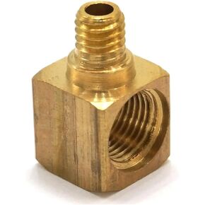 M6 x1mm ذكر إلى 1/8 "BSPP أنثى الموضوع 90 درجة الكوع تركيب الأنابيب النحاسية موصل in Kuwait