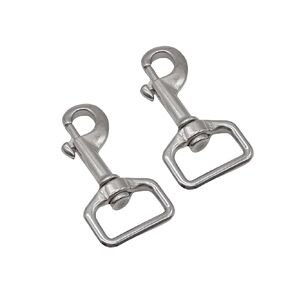 316 Stainless Steel Square Ring Buckle, Single Head Locking Swivel Hook, with Rotating pet Leash snap Hook, Luggage Buckle (Inner Ring Length：21mm) in Kuwait