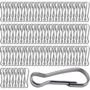 100Pcs 304 Stainless Steel Spring Hooks, Rust-Proof Lanyard Snap Clips for Keychains, ID Cards, Purse, DIY Projects – 1 Inch in Kuwait