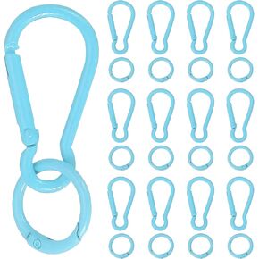 uxcell Spring Snap Clip Spring Snap Key Chain Hook with O Ring Multipurpose Candy Color Quick Link Keychain Clips Buckle in Kuwait