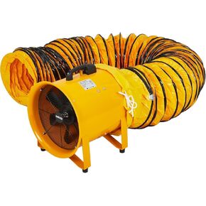 مروحة عادم منفاخ فائدة مقاس 12 بوصة، مروحة تهوية صناعية محمولة عالية السرعة 3500 قدم مكعب في الدقيقة مع خرطوم قناة بطول 32.8 قدم، مستخرج دخان محرك الهواء عالي التحمل للسندرات والأقبية وورش العمل والمرآب in Kuwait