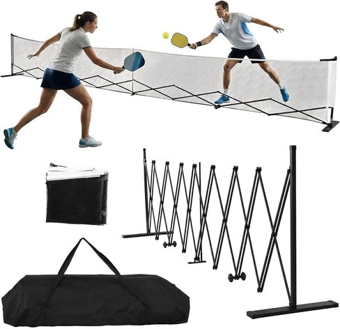 22ft Telescopic Peak Ball Posts with Wheels Portable Peak Ball Net Frames Aluminum Alloy Retractable Pickleball Net Stand for Indoor & Outdoor Courts in Kuwait
