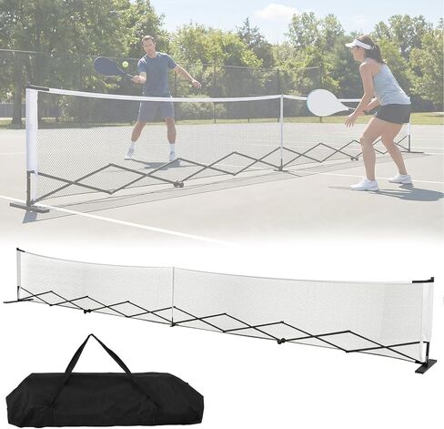 22ft Telescopic Peak Ball Posts with Wheels Portable Peak Ball Net Frames Aluminum Alloy Retractable Pickleball Net Stand for Indoor & Outdoor Courts in Kuwait