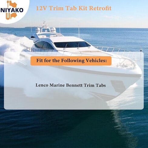 15064001 12V Trim Tab Kit Retrofit Fit Lenco Marine Bennett Trim Tabs in Kuwait