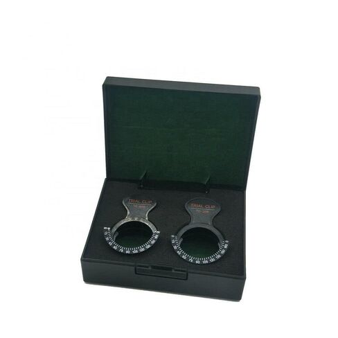 Optical 2 Set of Trial Optical Lens Piece Clip Frame Holds 1 1/2" Trial Lenses Optometry/w Case in Kuwait