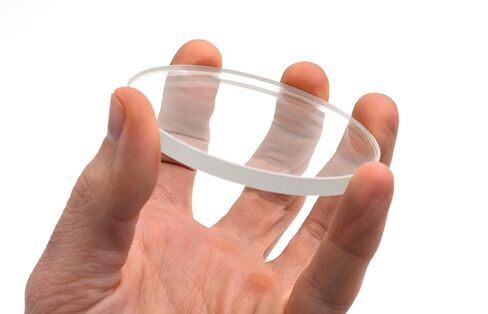 Double Concave Lens, 1000mm Focal Length, 3" (75mm) Diameter - Spherical, Optically Worked Glass Lens - Ground Edges, Polished - Great for Physics Classrooms - Eisco Labs in Kuwait